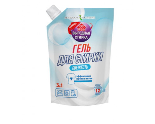 Гель д/стирки Выгодная стирка Color 1л дой-пак (8) Ренессанс