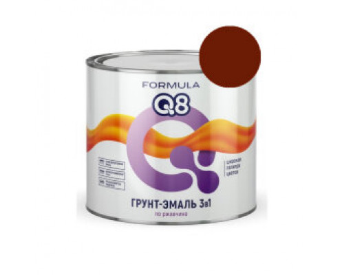 Грунт-эмаль по ржавчине 3в1 красно-кор 10кг F Q8  Престиж