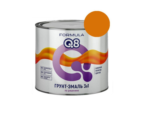 Грунт-эмаль по ржавчине 3в1 оранжевая 1,9кг F Q8 (6) Престиж