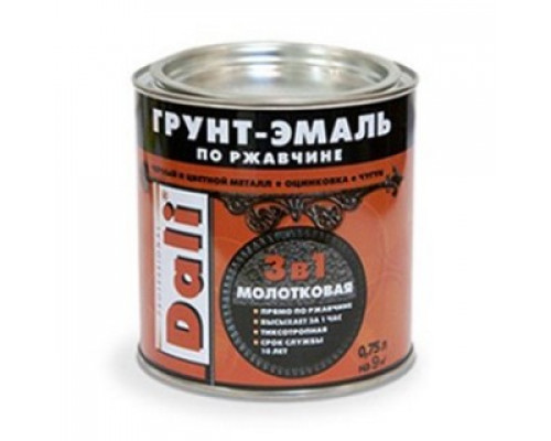 Грунт-эмаль по ржавчине молотковая бронзовая 0,75л DALI (6) Рогнеда