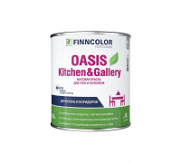 Краска OASIS KITCHEN&GALLERY A 9,0л д/стен/пот особо устойчив к мытью (1)  Тиккурила