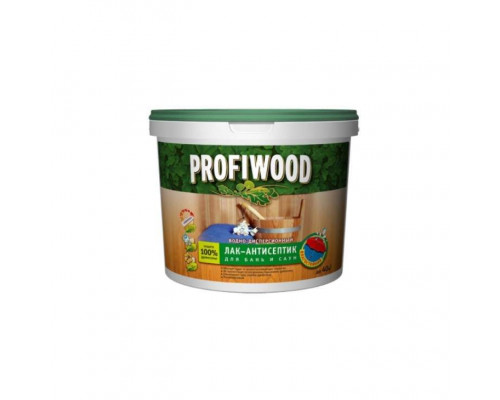 Лак-антисептик д/бань/саун 0,9кг ВД ProfiWood (6) Эмпилс