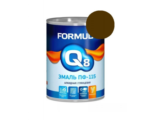 Эмаль ПФ-115 коричневая 2,7кг F Q8 (6) Престиж
