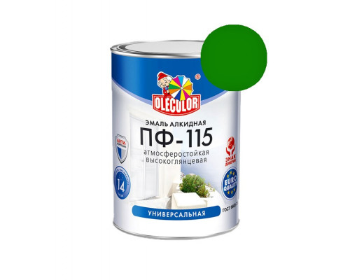 Эмаль ПФ-115 зеленая 50,0кг Olecolor (1) Фарбен