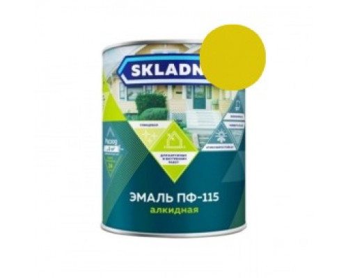 Эмаль ПФ-115 желтая 2,6кг SKLADNO (6) Престиж