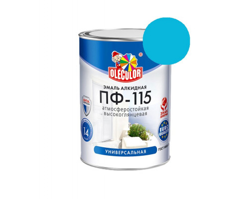 Эмаль ПФ-115 св-голубая 2,7кг Olecolor (6) Фарбен