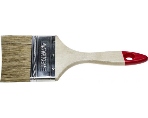 STAYER  Universal 75 мм, 3" светлая натуральная щетина, деревянная ручка, Плоская кисть, STANDARD (0101-075)