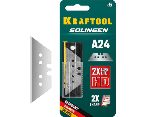 KRAFTOOL  Solingen А24 5 шт, Трапециевидные лезвия (09625-S5)