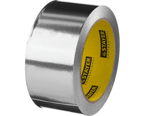STAYER  ProTape 50 мм, x 25 м до 120 °С, Алюминиевая лента самоклеящаяся, PROFESSIONAL (12268-50-25)