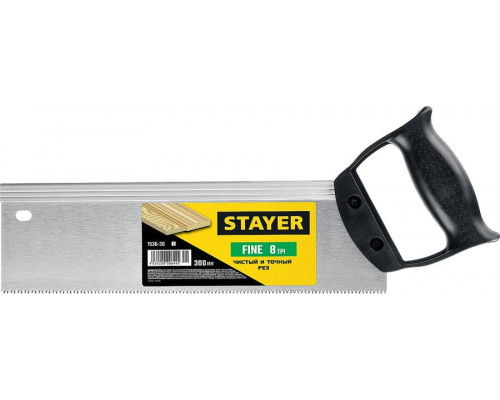 STAYER  Fine 300 мм, Ножовка для стусла c обушком (1536-30)