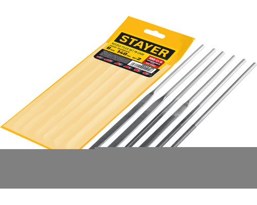 STAYER  6 шт 140 мм, в чехле, Набор надфилей (16013-H6)