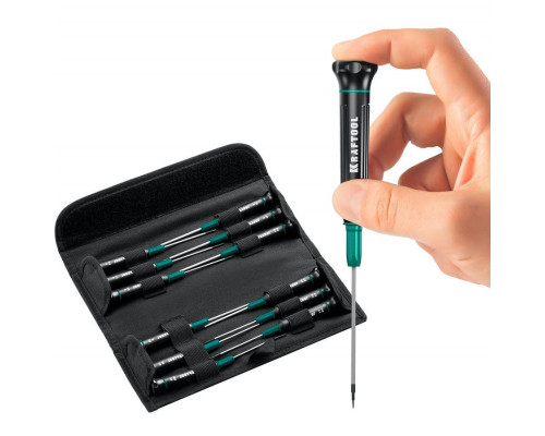 KRAFTOOL  Precision 12 для точных работ 12 предм., Набор отверток (25689)