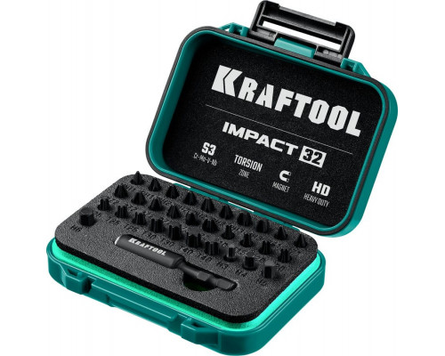 KRAFTOOL  IMPACT-32 32 шт, Набор ударных бит (26066-H32)