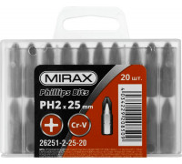 MIRAX  PH 2, 25 мм, 20 шт, Биты (26251-2-25-20)