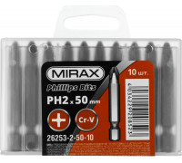 MIRAX  PH 2, 50 мм, 10 шт, Биты (26253-2-50-10)