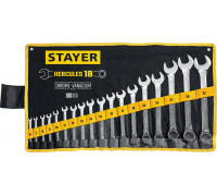 STAYER  HERCULES, 18 шт, 6 - 32 мм, Набор комбинированных гаечных ключей (27081-H18)