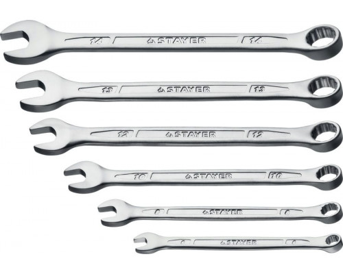 STAYER  HERCULES, 6 шт, 6 - 14 мм, Набор комбинированных гаечных ключей (27085-H6)
