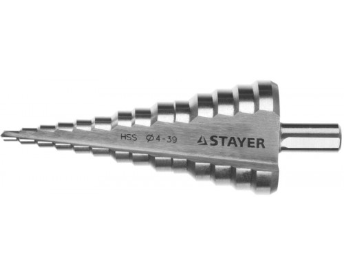 сверло ступенчатое 4-39мм, 14 ступеней, STAYER