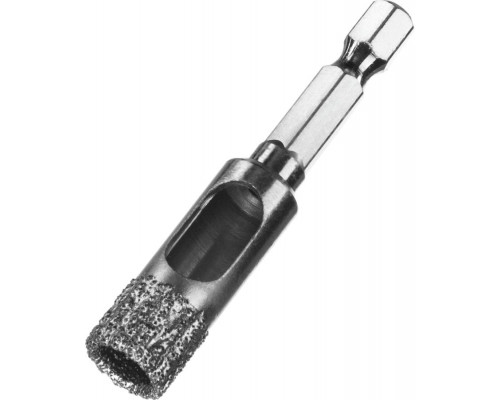 ЗУБР  АВК d 12 мм (HEX 1/4", 15 мм кромка), Вакуумное алмазное трубчатое сверло, Профессионал (29865-12)
