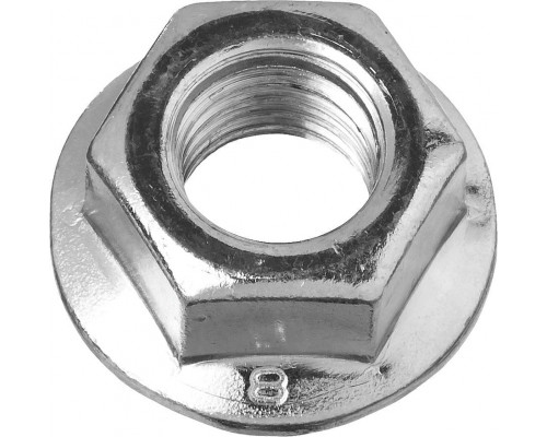 ЗУБР  DIN 6923 кл. пр. 6, M12, гайка с фланцем, цинк, 5 кг (303630-12)