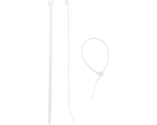 ЗУБР  КС-Б1 2.5 x 80 мм, нейлон РА66, кабельные стяжки белые, 100 шт, Профессионал (309010-25-080)
