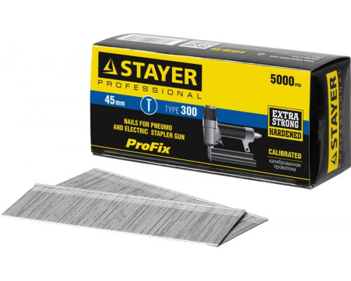 STAYER  тип 300 45 мм, 5000 шт, Гвозди для нейлера (31530-45)
