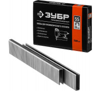 ЗУБР  тип 55 20 мм, 2500 шт., Тонкие широкие скобы для степлера (31855-20)