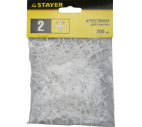 STAYER  2мм, 200шт., Крестики для плитки (3380-2)