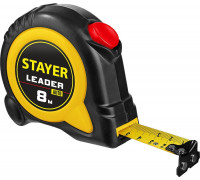 STAYER  Leader 8м х 25мм, Рулетка с автостопом (3402-08-25)