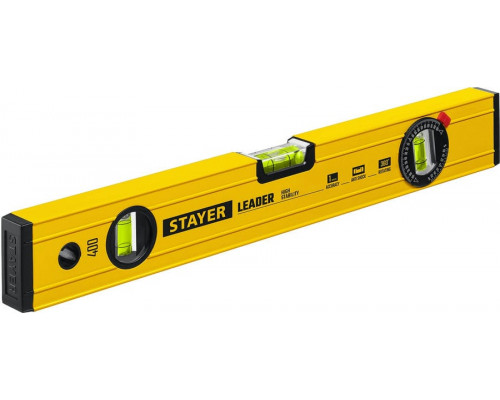 STAYER  Leader 400 мм, Строительный фрезерованный уровень (3466-040)
