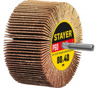 STAYER  d 80 x 40 мм, P60, на шпильке d 6 мм, Круг шлифовальный лепестковый (36609-060)