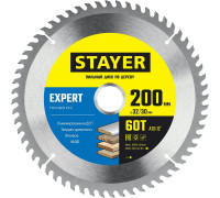 STAYER EXPERT 200 x 32/30мм 60Т, диск пильный по дереву, точный рез