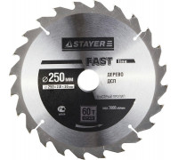 STAYER Super line 250 x 30мм 60Т, диск пильный по дереву, точный рез