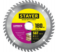 STAYER LAMINATE 180 x 30/20мм 56Т, диск пильный по ламинату, аккуратный рез