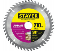 STAYER LAMINATE 210 x 32/30мм 56Т, диск пильный по ламинату, аккуратный рез