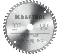 KRAFTOOL PRECISSION 185x20мм 48Т, диск пильный по дереву