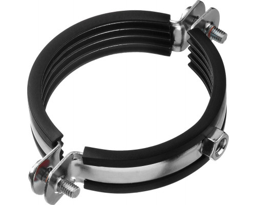 ЗУБР  2 1/2" трубный хомут с гайкой, цинк, 6 шт (37850-75-80)