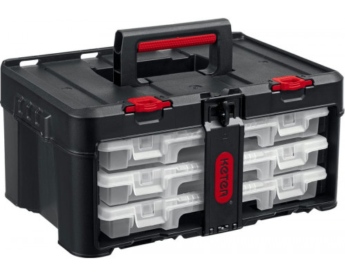 KETER  STACKNROLL, 481 х 332 х 233 мм, (19"), Пластиковый ящик с органайзерами (38406)