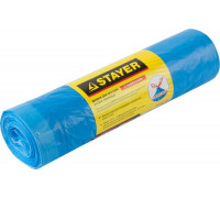 Stayer  120 л, 10 шт, синие, особопрочные, особопрочные с завязками, мусорные мешки (39155-120)