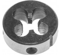 ЗУБР  М10x1.25мм сталь 9ХС, Плашка круглая ручная (4-28022-10-1.25)