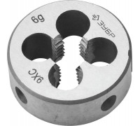 ЗУБР  М10x1.5мм, сталь 9ХС, Плашка круглая ручная (4-28022-10-1.5)