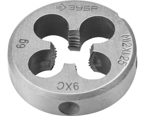ЗУБР  М12x1.25мм, сталь 9ХС, Плашка круглая ручная (4-28022-12-1.25)