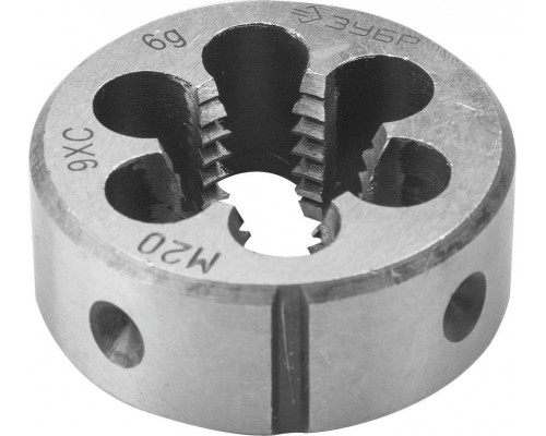 ЗУБР  М20x2.5мм, сталь 9ХС, Плашка круглая ручная (4-28022-20-2.5)