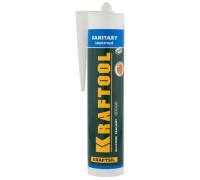 KRAFTOOL  Sanitary 300 мл прозрачный, Санитарный силиконовый герметик (41255-2)