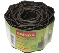 GRINDA  10 см х 9 м, коричневая, Бордюрная лента (422247-10)