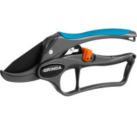 GRINDA  P-33 200 мм, с храповым механизмом с алюминиевыми рукоятками с эфесом, Контактный секатор, PROLine (423433)
