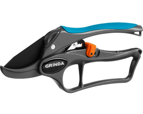 GRINDA  P-33 200 мм, с храповым механизмом с алюминиевыми рукоятками с эфесом, Контактный секатор, PROLine (423433)