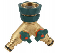 RACO  Profi-Plus 3/4" x 1", двухканальный, с внутренней резьбой из латуни с TPR, Поливочный распределитель (4244-55133B)
