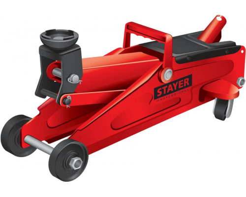 STAYER  R-22 RED FORCE, 2т, 130-350 мм, Подкатной домкрат для легковых а/м (43152-2)