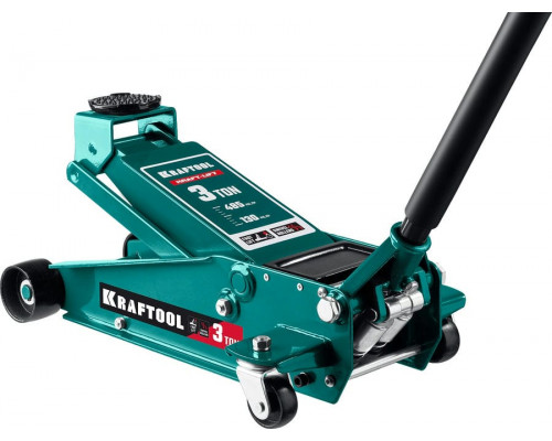 KRAFTOOL  KRAFT-LIFT, 3т, 130-465 мм, Подкатной домкрат с быстрым подъемом для СТО (43450-3)